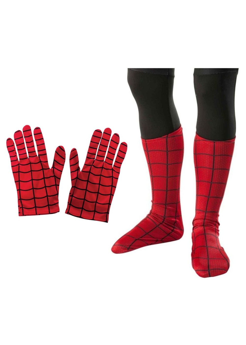Spiderman Gloves And Boot Top Boys Costume Kit